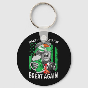 St Patricks Day wieder groß Trump Men Women Schlüsselanhänger