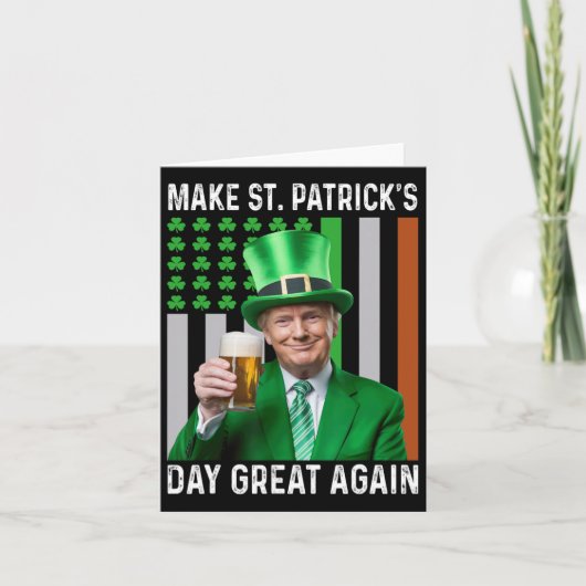 St. Patrick's Day wieder großartig Flag Funny mach Karte (Vorderseite)