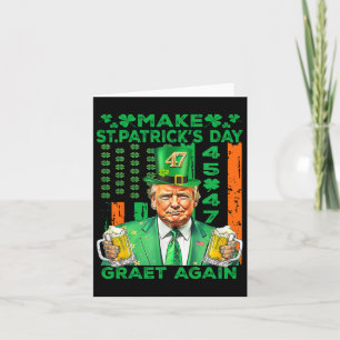 St. Patrick's Day wieder großartig Flag Funny Trum Karte