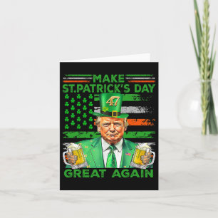 St. Patrick's Day wieder großartig Flag Funny Trum Karte