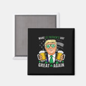 St. Patrick's Day wieder großartig Flag Funny Trum Magnet (Vorderseite/Rückseite)