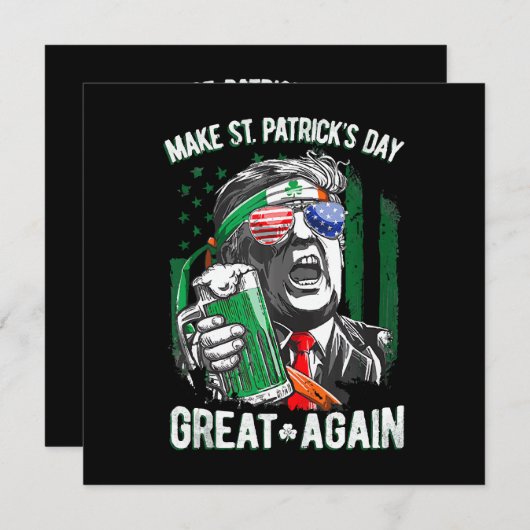 St. Patrick's Day wieder großartig Funny Trump (Vorne/Hinten)