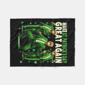 St. Patricks Day wieder großartig Funny Trump _3 Fleecedecke (Vorderseite (Horizontal))