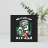 St. Patrick's Day wieder großartig Funny Trump Einladung (Stehend Vorderseite)