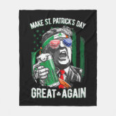 St. Patrick's Day wieder großartig Funny Trump Fleecedecke (Vorderseite)