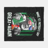 St. Patrick's Day wieder großartig Funny Trump Fleecedecke (Vorderseite (Horizontal))