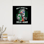 St. Patrick's Day wieder großartig Funny Trump Poster (Küche)