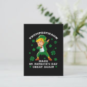 St. Patrick's Day wieder großartig Funny Trump Postkarte (Stehend Vorderseite)