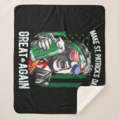 St. Patrick's Day wieder großartig Funny Trump Sherpadecke (Vorderseite)