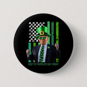 St Patricks Day wieder großartig Irish American Fl Button