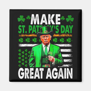 St Patricks Day wieder großartig Irish American Fl Magnet