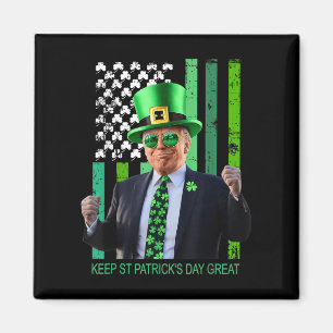 St Patricks Day wieder großartig Irish American Fl Magnet