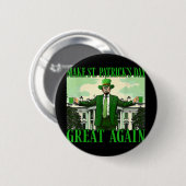 St. Patricks Day wieder großartig Trump Button (Vorne & Hinten)