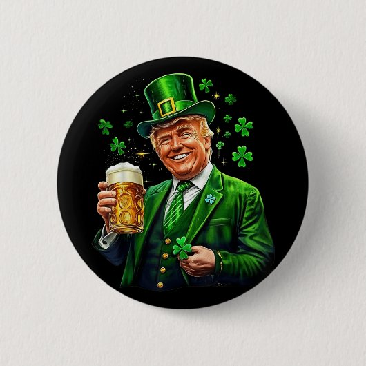 St Patricks Day wieder großartig Trump Irish Ameri Button (Vorderseite)