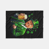 St Patricks Day wieder großartig Trump Irish Ameri Fleecedecke (Vorderseite (Horizontal))