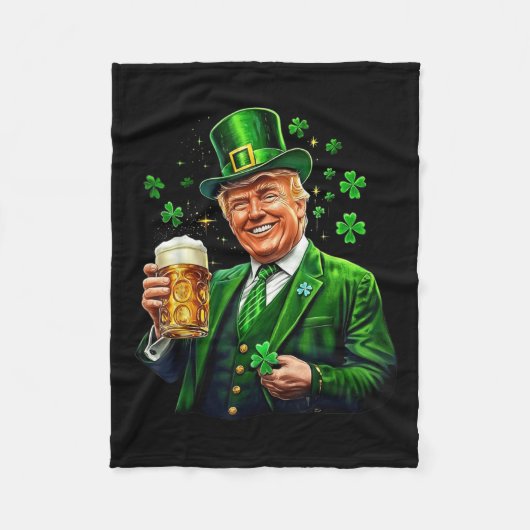 St Patricks Day wieder großartig Trump Irish Ameri Fleecedecke (Vorderseite)