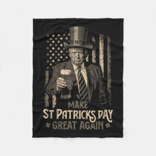 St. Patricks Day wieder großartig Trump Kleeblatt  Fleecedecke