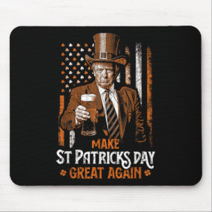 St. Patricks Day wieder großartig Trump Kleeblatt Mousepad
