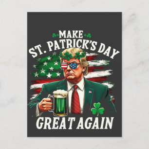 St. Patrick's Day wieder großartig Trump Postkarte