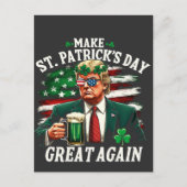 St. Patrick's Day wieder großartig Trump Postkarte (Vorderseite)