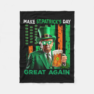 St. Patrick's Day wieder zum großen Glück Trump Bi Fleecedecke