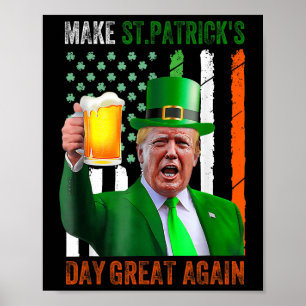 St Patricks Day wieder zum großen Kleeblatt für Tr Poster