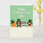 St Patricks Day Wife Animal Card Karte (Gelbe Blume)