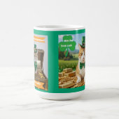 St Patrick's Day with Cat Humor  Kaffeetasse (Mittel)