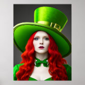 St. Patricks Day Woman Poster (Vorne)