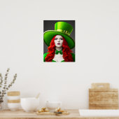 St. Patricks Day Woman Poster (Küche)