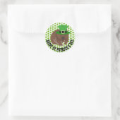 St Patricks Day Wombat Runder Aufkleber (Tasche)