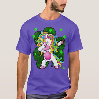 St Patricks Day Women - Dabbing Unicorn Girls Boys T-Shirt