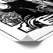 St Patrick's Day Woodblock Print Poster (Ecke)