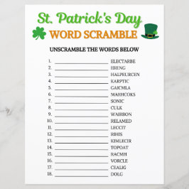 St. Patrick's Day Word Scramble Game