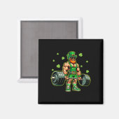 St Patricks Day Workout Gewichtheben Saint Paddys Magnet (Vorderseite/Rückseite)