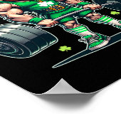 St Patricks Day Workout Gewichtheben Saint Paddys Poster (Ecke)