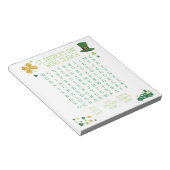 St. Patrick's Day Wortsuche Notizblock (angewinkelt)