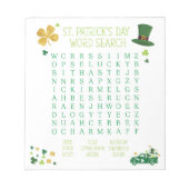 St. Patrick's Day Wortsuche Notizblock (Vorderseite)