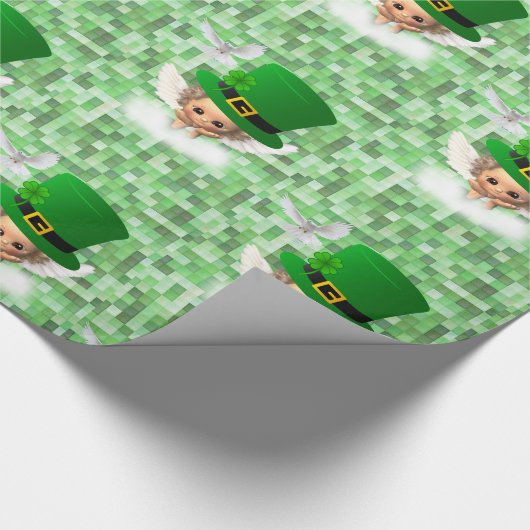 St. Patrick's Day Wrapping Paper Angel Geschenkpapier (Ecke)