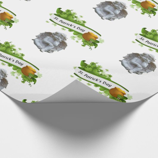 St. Patrick's Day Wrapping Paper Angel Geschenkpapier (Ecke)
