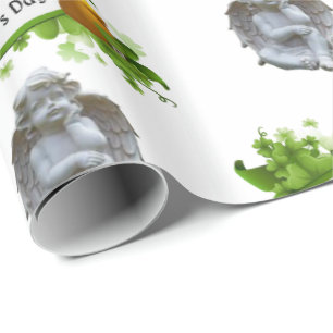 St. Patrick's Day Wrapping Paper Angel Geschenkpapier