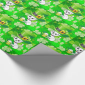 St. Patrick's Day Wrapping Paper Bierkatze Geschenkpapier (Ecke)