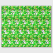 St. Patrick's Day Wrapping Paper Bierkatze Geschenkpapier (Flach)