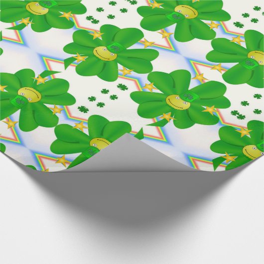 St. Patrick's Day Wrapping Paper Clover Geschenkpapier (Ecke)