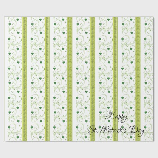 St. Patrick's Day Wrapping Paper Clover Geschenkpapier (Flach)