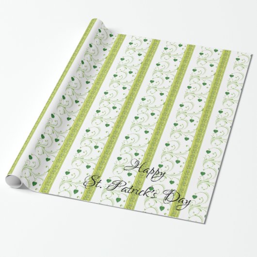 St. Patrick's Day Wrapping Paper Clover Geschenkpapier (Ungerollt)