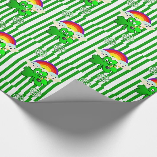 St. Patrick's Day Wrapping Paper Clover Geschenkpapier (Ecke)