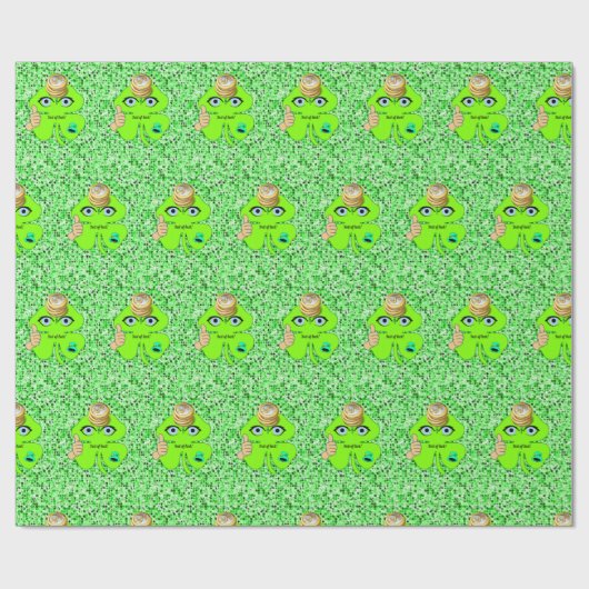 St. Patrick's Day Wrapping Paper Clover Geschenkpapier (Flach)