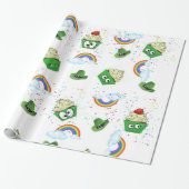 St. Patrick's Day Wrapping Paper Cupcake Rainbow Geschenkpapier (Ungerollt)