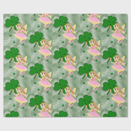St. Patrick's Day Wrapping Paper Fairy Geschenkpapier (Flach)